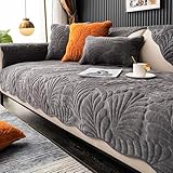 AZVFLY Sofa überzug L Form: Mehrsitzer Chenille Rutschfester Pflanzentextur Hautfreundlich Sofabezug für Familien mit Kindern und Haustieren, Sofaschutz für das Wohnzimmer