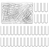 Grevosea 100 Stück Stecknadeln U förmige Pins Nähen Edelstahl Bastel Sewing Pins Needle Crafts Pins mit Box Doppel blockier stifte Gerade für Stifte Zum Nähen Schmuckdisplay und Wohnkultur 23mm