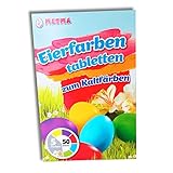 Eierfarbe zum Kaltfärben 5 Tabletten blau, gelb, grün, rot, lila Ostereierfarbe Färbefarbe