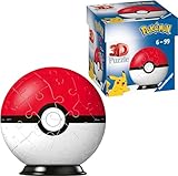 Ravensburger 3D Puzzle 11256 - Puzzle-Ball Pokémon Pokéballs - Pokéball Classic - für große und kleine Pokémon Fans ab 6 Jahren