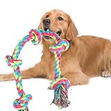 Baodan Hundespielzeug Seil Unzerstörbar für Große Hunde, 95 cm Hunde Seile Spielsachen, Interaktives Spielzeug für Starke Hunde