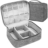 Retoo Elektronik Tasche Organizer Kabeltasche Reise Elektronische Zubehör Case Travel Festplattentasche für Powerbank Kabel Akku Karte Handy Ladekabel Ladegerät Stoßfest Handhaben Grau