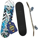 Best Sport Kinder Skateboard Mit ABEC-7 Skateboard, schwarz/blau, M, 2307266