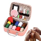 Reise-Nähset | 22-teiliges Nähset für Anfänger, tragbares Zubehör, Schere, Nadeln zum Reparieren von Kleidung, Stoff, Handwerk, Stickerei, Decken, Kleidung