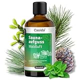 Casida Saunaaufguss Waldluft - Frisches Sauna Aufgussmittel mit 100% naturreinen ätherischen Ölen - Latschenkiefer, Zirbe, Fichtennadel, Pfefferminze - ohne synthetische Duftstoffe -100 ml