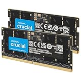 Crucial DDR5 RAM 32GB Kit (2x16GB) 5600MHz SODIMM, Arbeitsspeicher für Laptop/Notebook, Mini PC (auch 5200MHz / 4800MHz) CL46 - CT2K16G56C46S5