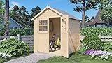 Alpholz Gerätehaus Osterbek aus Fichten-Holz | Gartenhaus mit 14mm Wandstärke | Holzhaus | Geräteschuppen Größe: 202 x 191 cm | Satteldach