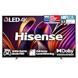 Hisense 100E77NQ Pro 254cm (100 Zoll) Fernseher, 4K UHD, QLED, Smart TV, Total HDR, Dolby Vision IQ Atmos, 144Hz (VRR), HDMI 2.1, Game Mode PRO, Triple Tuner, Alexa Built-In, Dunkelgrau, [2024]