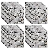 40 Stück 3D Wandpaneele Selbstklebend, 30 × 30 cm Selbstklebende Tapete Wandpaneele Wandfliesen, Steintapete, 3D Wall Panels, Wandverkleidung Steinoptik für Die Innen und Außendekoration, Wasserfest