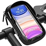 LEMEGO Wasserdicht Handyhalterung Handyhalter Fahrrad Motorrad Bike Lenkertasche Halterung Fahhradlenkertasche Rahmentasche Fahhradtasche 360°Drehbarem Für 6.7 Zoll Handys GPS Navi Andere Geräte