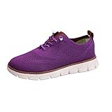 QIXUJAK Breite Barfuss Schuhe Damen Barfußschuhe Herren Minimalistische Traillaufschuhe Leichte Atmungsaktiv Walkingschuhe Fitnessschuhe (Lila,38)