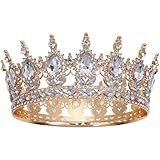 DEARMAMY Vintage Tiara Krone Für Frauen Geburtstag Glitzernde Braut Diadem Haarschmuck Ideal Für Hochzeiten Verlobungen Und Besondere Anlässe