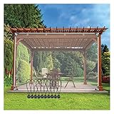 Transparente PVC-Planen für den Außenbereich, 0,35 mm, wasserdicht, mit Ösen, für Pergola, Veranda, Pavillon, wetterfeste Seitenteile, 200 x 220 cm