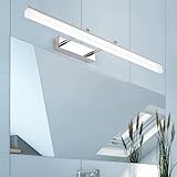 ELINKUME LED Teleskopische Spiegelleuchte Badezimmer 40CM,180°Einstellbar Spiegellampe 9W Bad Wandleuchte Badleuchte,IP65,800LM Beleuchtungslampen,Kaltweiß