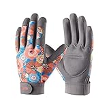 COOLJOB Gartenhandschuhe für Damen, durchstichsichere Arbeitshandschuhe für Rosenschnitt, Gepolsterte Rosenhandschuhe aus Kunstleder mit Klettverschluss (1 Paar, Größe XS-S)