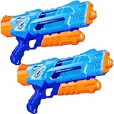 Quanquer Super wasserpistole für Erwachsene Kinder - 2 Pack Super Water Blaster Soaker Squirt Guns 1200 CCM mit ausgezeichneter Reichweite - Ideen Geschenkspielzeug für Sommer Schwimmbad Strand