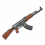 Schießwaffe Bausteine, Technik AK-47 Sturmgewehr Bausatz Modell mit Schussfunktion, 1366+ Klemmbausteine Gewehr Waffen Bauset Konstruktionspielzeug Kompatibel mit Großen Marken