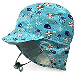 Baby Sonnenhut LSF 50+ Schutz, verstellbar, für Kleinkinder, Sommer, Strandklappe, atmungsaktiv, mit breiter Krempe - mehrfarbig - 48/54 cm (2-5 Jahre)