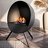 Bioethanol-Kamin | Fireplace WELCON Bergen | Standkamin in schwarz