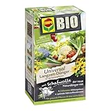 COMPO BIO Universal Langzeit-Dünger mit Schafwolle für alle Gartenpflanzen, Pflanzendünger, 5 Monate Langzeitwirkung, 2 kg, braun