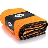Filzada® 1x Orange Giant Auto Trockentuch XXL (60 x 90 cm) - 720 GSM Ultra Saugfähig - Mikrofasertuch Auto Handtuch mit Feinstfaser für eine professionelle Autopflege - Trockentuch Auto