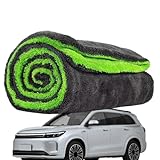 Generico Selbsttrocknendes 3D-Handtuch mit Wasserstopp im Original-Trocknungssystem für das Auto, 35% höhere Zugfestigkeit, doppelseitige Mikrofasertücher | Für eine