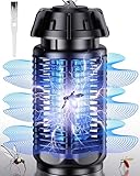 Insektenvernichter Elektrisch, 20W/4000V Mückenlampe, Drinnen/Draußen Portable Mückenfalle, 720° Effektiv töten Mücken Fliegen Wespen Motten, Geeignet für Schlafzimmer Hinterhof Garten Camping