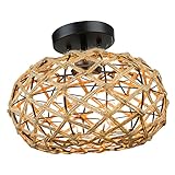 STOBOK Deckenlampe Deckenleuchte Leuchten Deckenbehandlung Wohnzimmerleuchte bündige Leuchte Schlafzimmerleuchte Unterputz-Leuchte Hanfseil