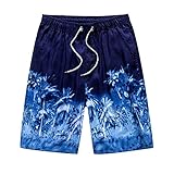Fccrian Sommer Strand Herren-Shorts, Outdoor, Fünf-Punkt-Schwimmen, schnelltrocknende Hose, Herrenhose, 90er-Jahre-Kleidung für Herren, dunkelblau, L