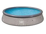 HAF® Swing Quick Up Pool in grau mit den Maßen 366 x 91 cm | ca. 6.700 Liter Wasserkapazität | Selbstaufbauender & selbst tragender Swimming Pool | Gartenpool/Aufstellpool ohne Filterpumpe