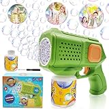 Seifenblasen-Pistole, Seifenblasenpistolen, Seifenblasenmaschine für Kinder, Bubble Gun Kinder 5000+ Blasen mit Seifenblasenlösung, Seifenblasen Pistole für Kinder, Bubble Maschine Sommerparty