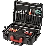 PARAT PROTECT 34-S Roll Werkzeugkoffer (Trolley Polypropylen, wasserdicht, Schutzkoffer mit Innentasche, Einsteckfächer, Dokumentenfach, Softtouch Oberfläche, mit Rollen) 6505000391