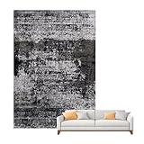 SEVOLY Elektrisch beheizter Flächenteppich, Infrarot-Fußbodenheizung mit Timer, schnelles Aufheizen, Graphen-Heizteppich im chinesischen Tuschmalerei-Stil, Teppichboden-Heizmatte,A,80 * 120CM