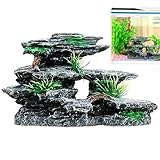 Aquarium Mountain Stone Berglandschaft aus Kunstharz Rockery, künstlicher Berg, für Aquarien, Fische, Gärten und Unterwasserumgebungen