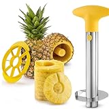 ZEACCT 2 Stück Edelstahl Ananasschneider, Entkerner und Schneider für Ananas, Edelstahl Spirale Küchen Ananas Entkerner, zum Schneiden von Ananaskernen, Ananasschalen und Ananasscheiben