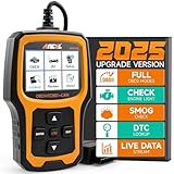 ANCEL AD410 Enhanced Auto OBD2 Diagnosegerät, OBDII/EOBD Diagnose Fehlerspeicher Auslesen, 8 Sprachen DTC KFZ Diagnosegerät für nach 1996 Alle Fahrzeuge (Schwarz/Gelb)