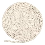 Dickes Seil,Tau Seil Makramee Garn,Viele Größe Baumwollkordel,Kordelband für DIY-Bastelarbeiten, Dekorative Projekte(10mm*6m)