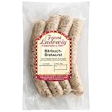 Franz Ludowig Bärlauch-Bratwurst vom Heide-Stroh-Schwein, 4 x 50g, Premium Handwerksproduktion