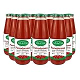 Valle del Crati Italienische Tomatensauce | 12 Flaschen | Natürliches Tomatenpüree, vegan, glutenfrei | Ideal für Pasta, Pizza, Fleisch, Fisch | Fertig in 5 Minuten | 12 x 720 ml