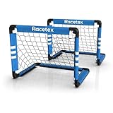 Racetex Fußballtor Kinder 2er-Set [In- und Outdoor] - Tore Fußball Kinder aus stabilen PVC-Stangen - Fussballtore für Garten Kinder mit Heringen für einen optimalen Halt - Mini Fussballtore Kinder