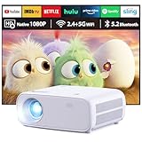 2025 Neues Hochleistungs Beamer,Beamer mit WiFi und Bluetooth ohne Verzögerung, 20000 Lumen 4K-Unterstützung, Full HD 1080P Auflösung, （Hochhelligkeitsversion）