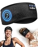 MUSICOZY Schlafkopfhörer Bluetooth, Schlaf Kopfhörer Stirnband Schlaf-Ohrhörer Headband Kabellos Sportskopfhörer 16+STD Bequemes Musik Stirnband zum Schlafen für Sport Training Joggen Yoga Reisen
