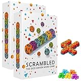 Rührwürfel-Wortspiel for 1–5 Spieler – lustiges Familien-Rechtschreib-Buchstabenwürfel-Gehirnübungs-Party-Kreuzworträtselspiel for Aufbau des Wortschatzes(2pcs)