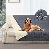 Taiyang 100% wasserdichte Sofabezug für Hund, Hundebettdecke, Hundebettabdeckungsschutz, Couchmöbelschutz für Kinder, Hund, Katze (Grau, 132-208cm)
