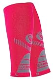 STARK SOUL 2 Paar Waden Kompressionsstrümpfe ohne Fuss für Damen und Herren, Sport Wadenstulpen, Wadenbandage, Beinlinge, Pink, Gr. S