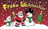 UB Fahne / Flagge Frohe Weihnachten Nikolaus & Schneemann klein Weihnachtsfahne 90 cm x 150 cm Neuware!