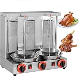 Elektrische Döner-Kebab-Maschine, vertikaler Grill-Drehspieß für die gewerbliche Küche zu Hause – Temperaturverstellbare Brenner 50–350 °C