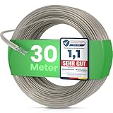 SimplySmooth Wäscheleine 30m - Wäscheseil mit Stahlkern in 3 Längen - Stabile Wäscheleine extra stark - Wäscheseil für Wäschespinne, Garten & Camping - Wäscheseil Outdoor - Wäsche Leine