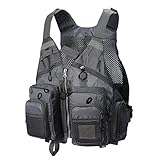 PELLOR Angel Westen, Herren Outdoor Freizeit Atmungsaktiv Weste Freizeitweste mit Vielen Taschen für Bauernhöfe Jagd Angeln