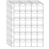 Uncle Paul Seiten für Münzfächer – 30 Fächer Standard-Münzfächer mit 9 Löchern Sammelhüllen für Münzen 5 Blätter CS03530